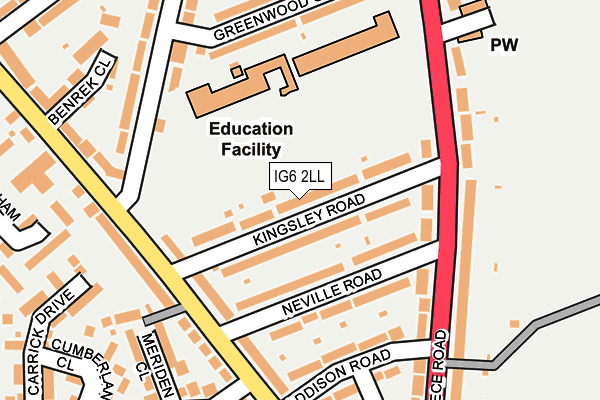 IG6 2LL map - OS OpenMap – Local (Ordnance Survey) IG6 2LL map - OS OpenMap – Local (Ordnance Survey)