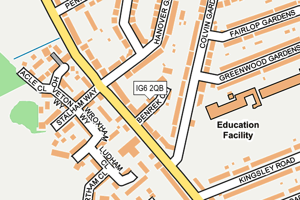 IG6 2QB map - OS OpenMap – Local (Ordnance Survey)