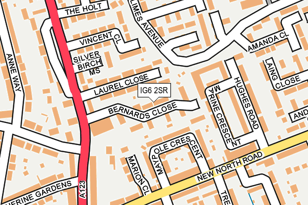 IG6 2SR map - OS OpenMap – Local (Ordnance Survey) IG6 2SR map - OS OpenMap – Local (Ordnance Survey)