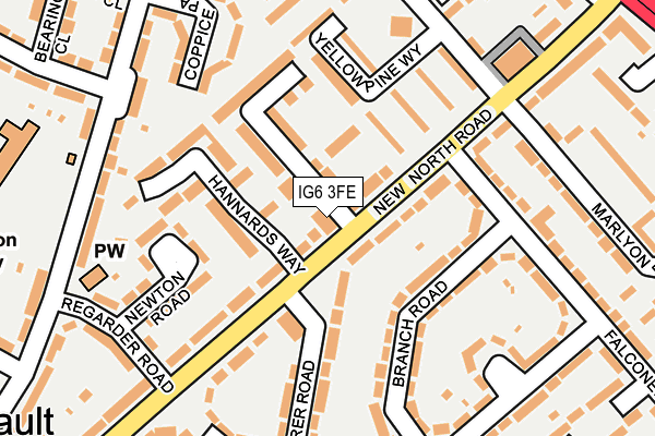 IG6 3FE map - OS OpenMap – Local (Ordnance Survey) IG6 3FE map - OS OpenMap – Local (Ordnance Survey)