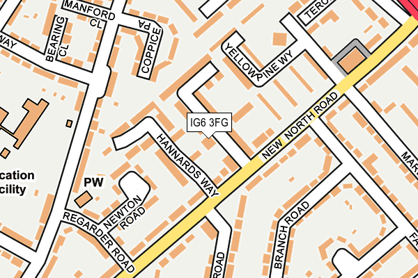 IG6 3FG map - OS OpenMap – Local (Ordnance Survey) IG6 3FG map - OS OpenMap – Local (Ordnance Survey)
