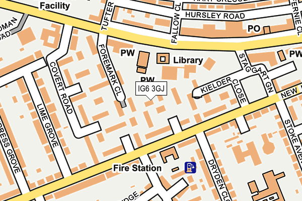 IG6 3GJ map - OS OpenMap – Local (Ordnance Survey) IG6 3GJ map - OS OpenMap – Local (Ordnance Survey)