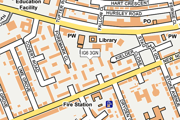IG6 3GN map - OS OpenMap – Local (Ordnance Survey) IG6 3GN map - OS OpenMap – Local (Ordnance Survey)