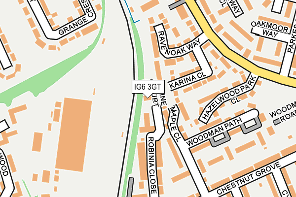 IG6 3GT map - OS OpenMap – Local (Ordnance Survey) IG6 3GT map - OS OpenMap – Local (Ordnance Survey)