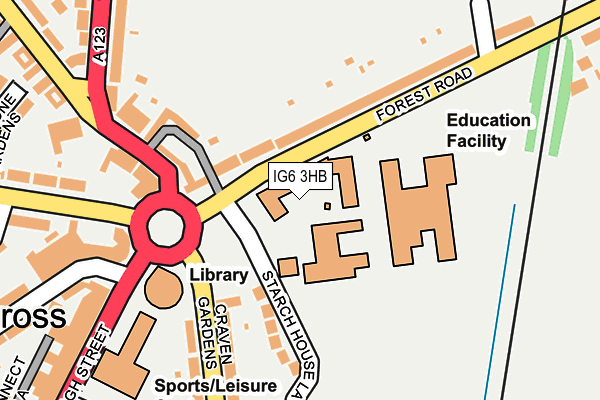 IG6 3HB map - OS OpenMap – Local (Ordnance Survey) IG6 3HB map - OS OpenMap – Local (Ordnance Survey)