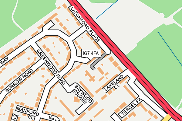 IG7 4FA map - OS OpenMap – Local (Ordnance Survey) IG7 4FA map - OS OpenMap – Local (Ordnance Survey)