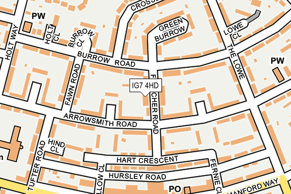 IG7 4HD map - OS OpenMap – Local (Ordnance Survey)