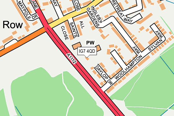 IG7 4QD map - OS OpenMap – Local (Ordnance Survey) IG7 4QD map - OS OpenMap – Local (Ordnance Survey)