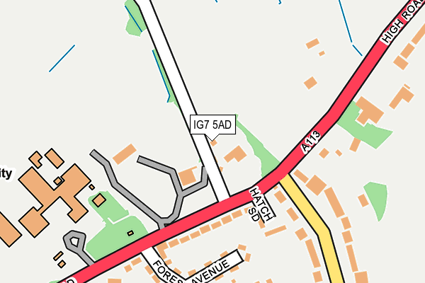 IG7 5AD map - OS OpenMap – Local (Ordnance Survey) IG7 5AD map - OS OpenMap – Local (Ordnance Survey)