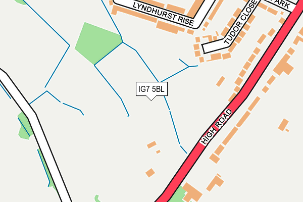 IG7 5BL map - OS OpenMap – Local (Ordnance Survey) IG7 5BL map - OS OpenMap – Local (Ordnance Survey)
