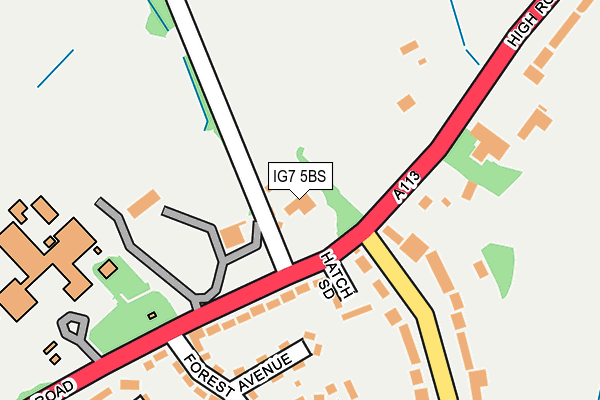 IG7 5BS map - OS OpenMap – Local (Ordnance Survey) IG7 5BS map - OS OpenMap – Local (Ordnance Survey)