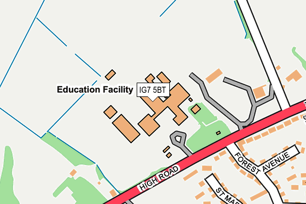IG7 5BT map - OS OpenMap – Local (Ordnance Survey) IG7 5BT map - OS OpenMap – Local (Ordnance Survey)