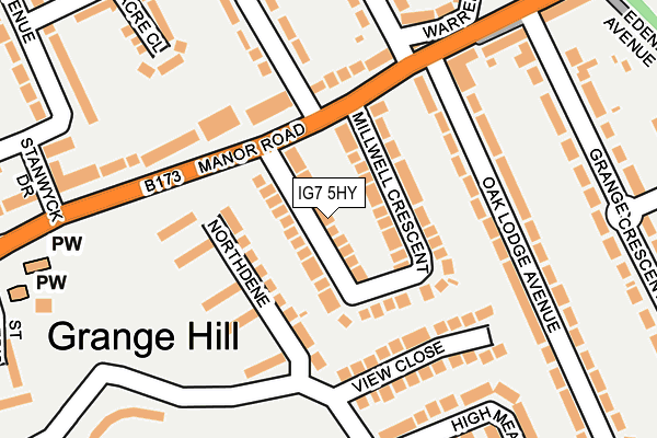 IG7 5HY map - OS OpenMap – Local (Ordnance Survey) IG7 5HY map - OS OpenMap – Local (Ordnance Survey)