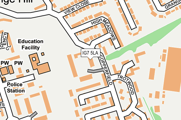 IG7 5LA map - OS OpenMap – Local (Ordnance Survey) IG7 5LA map - OS OpenMap – Local (Ordnance Survey)