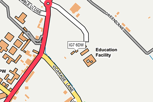 IG7 6DW map - OS OpenMap – Local (Ordnance Survey) IG7 6DW map - OS OpenMap – Local (Ordnance Survey)