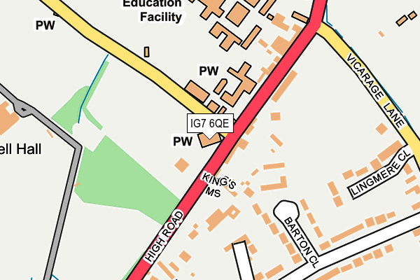 IG7 6QE map - OS OpenMap – Local (Ordnance Survey) IG7 6QE map - OS OpenMap – Local (Ordnance Survey)