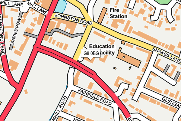 IG8 0BG map - OS OpenMap – Local (Ordnance Survey) IG8 0BG map - OS OpenMap – Local (Ordnance Survey)