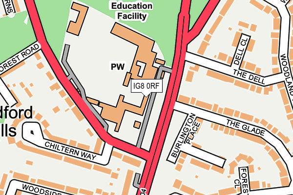 IG8 0RF map - OS OpenMap – Local (Ordnance Survey) IG8 0RF map - OS OpenMap – Local (Ordnance Survey)