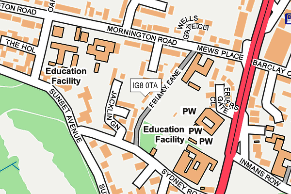IG8 0TA map - OS OpenMap – Local (Ordnance Survey) IG8 0TA map - OS OpenMap – Local (Ordnance Survey)