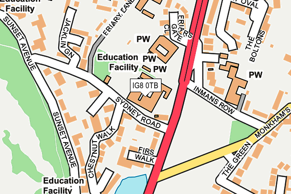 IG8 0TB map - OS OpenMap – Local (Ordnance Survey) IG8 0TB map - OS OpenMap – Local (Ordnance Survey)