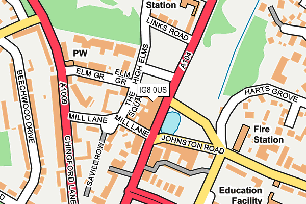 IG8 0US map - OS OpenMap – Local (Ordnance Survey) IG8 0US map - OS OpenMap – Local (Ordnance Survey)