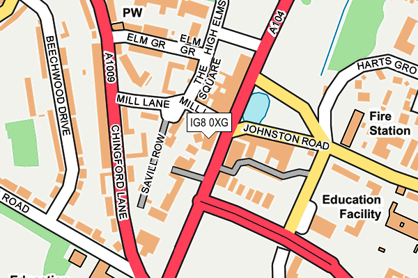 IG8 0XG map - OS OpenMap – Local (Ordnance Survey) IG8 0XG map - OS OpenMap – Local (Ordnance Survey)