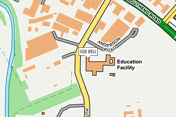 IG8 8EU map - OS OpenMap – Local (Ordnance Survey) IG8 8EU map - OS OpenMap – Local (Ordnance Survey)