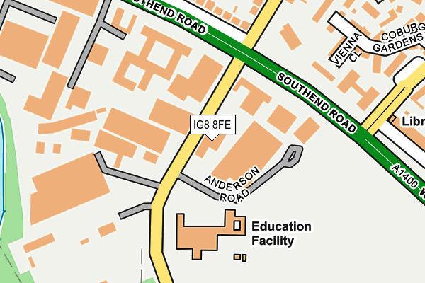 IG8 8FE map - OS OpenMap – Local (Ordnance Survey) IG8 8FE map - OS OpenMap – Local (Ordnance Survey)