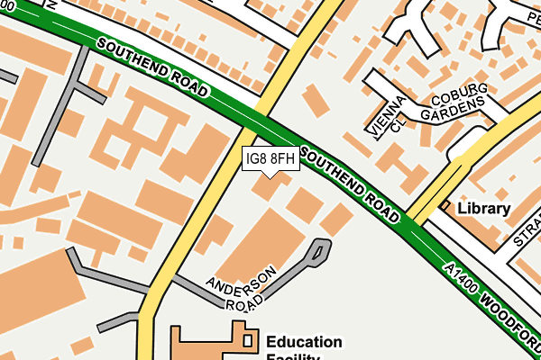 IG8 8FH map - OS OpenMap – Local (Ordnance Survey) IG8 8FH map - OS OpenMap – Local (Ordnance Survey)