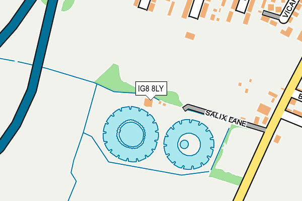 IG8 8LY map - OS OpenMap – Local (Ordnance Survey) IG8 8LY map - OS OpenMap – Local (Ordnance Survey)