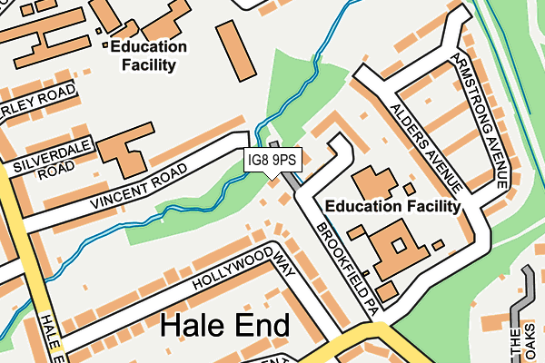 IG8 9PS map - OS OpenMap – Local (Ordnance Survey) IG8 9PS map - OS OpenMap – Local (Ordnance Survey)