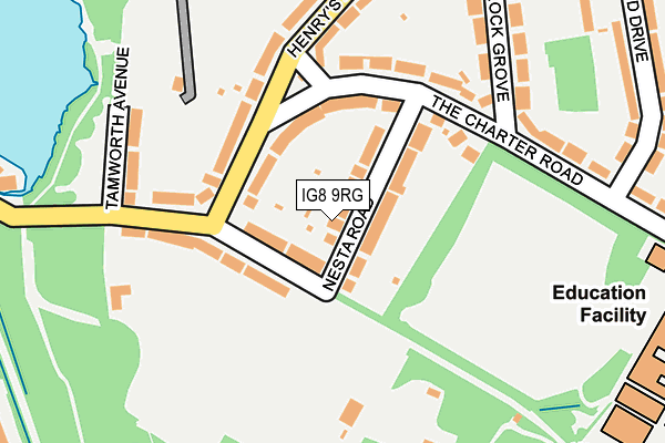 IG8 9RG map - OS OpenMap – Local (Ordnance Survey) IG8 9RG map - OS OpenMap – Local (Ordnance Survey)