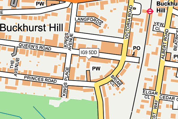 IG9 5DD map - OS OpenMap – Local (Ordnance Survey)