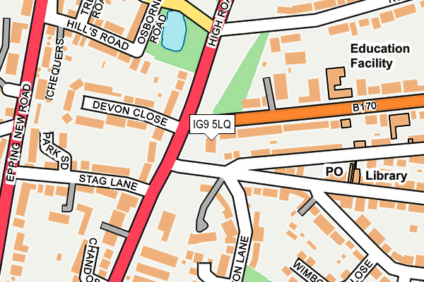 IG9 5LQ map - OS OpenMap – Local (Ordnance Survey) IG9 5LQ map - OS OpenMap – Local (Ordnance Survey)