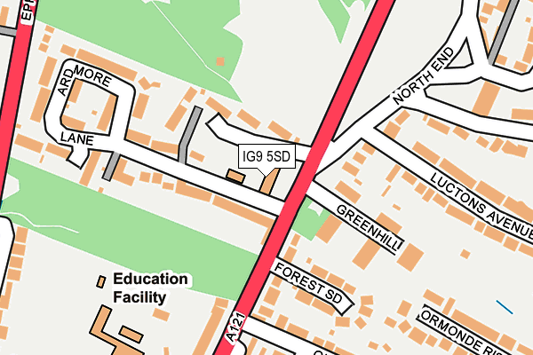 IG9 5SD map - OS OpenMap – Local (Ordnance Survey) IG9 5SD map - OS OpenMap – Local (Ordnance Survey)