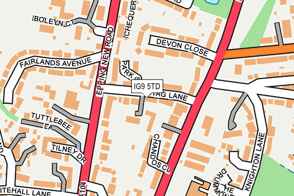 IG9 5TD map - OS OpenMap – Local (Ordnance Survey) IG9 5TD map - OS OpenMap – Local (Ordnance Survey)