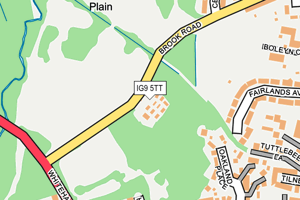 IG9 5TT map - OS OpenMap – Local (Ordnance Survey) IG9 5TT map - OS OpenMap – Local (Ordnance Survey)