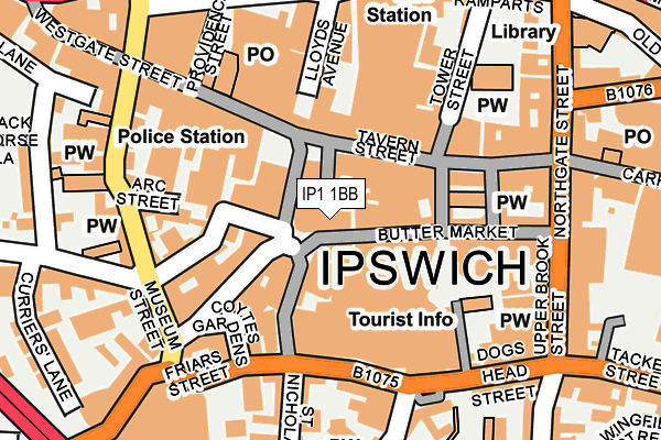 IP1 1BB map - OS OpenMap – Local (Ordnance Survey) IP1 1BB map - OS OpenMap – Local (Ordnance Survey)