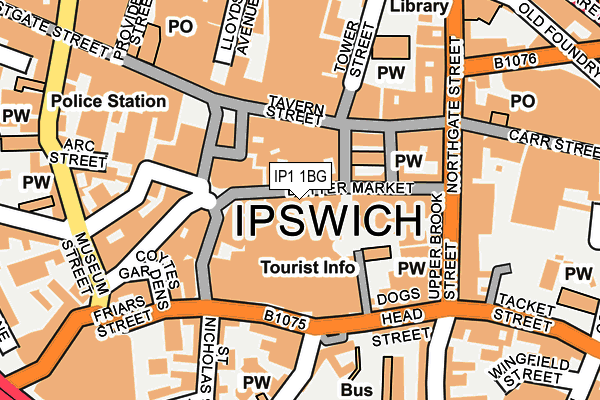 IP1 1BG map - OS OpenMap – Local (Ordnance Survey) IP1 1BG map - OS OpenMap – Local (Ordnance Survey)