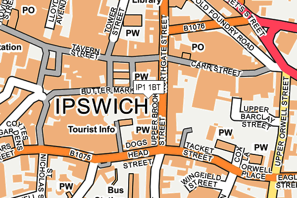IP1 1BT map - OS OpenMap – Local (Ordnance Survey) IP1 1BT map - OS OpenMap – Local (Ordnance Survey)