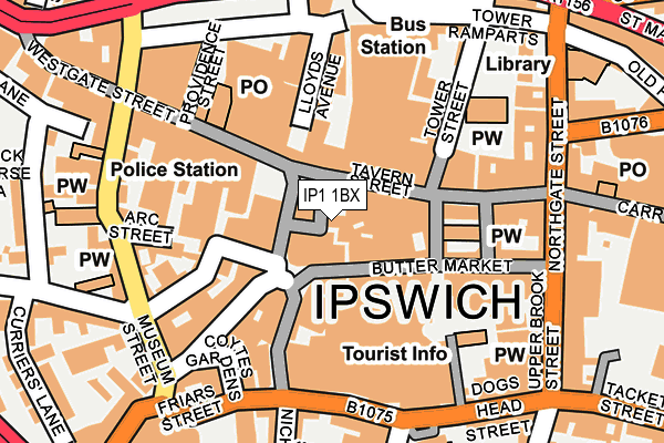 IP1 1BX map - OS OpenMap – Local (Ordnance Survey) IP1 1BX map - OS OpenMap – Local (Ordnance Survey)