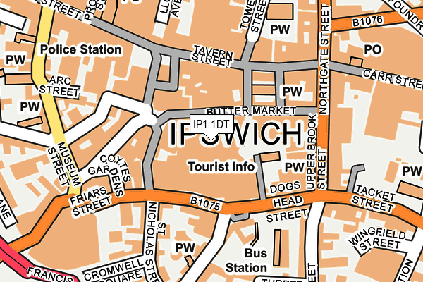 IP1 1DT map - OS OpenMap – Local (Ordnance Survey) IP1 1DT map - OS OpenMap – Local (Ordnance Survey)