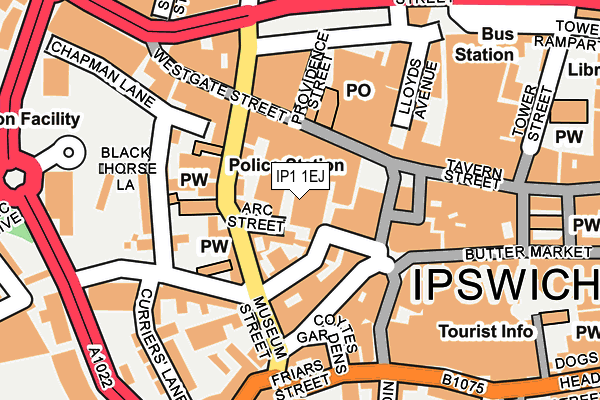 IP1 1EJ map - OS OpenMap – Local (Ordnance Survey) IP1 1EJ map - OS OpenMap – Local (Ordnance Survey)