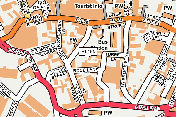 IP1 1EN map - OS OpenMap – Local (Ordnance Survey) IP1 1EN map - OS OpenMap – Local (Ordnance Survey)