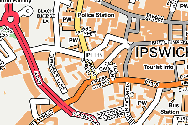 IP1 1HN map - OS OpenMap – Local (Ordnance Survey) IP1 1HN map - OS OpenMap – Local (Ordnance Survey)