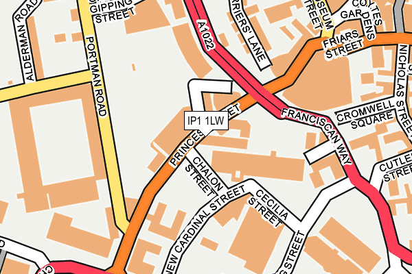 IP1 1LW map - OS OpenMap – Local (Ordnance Survey) IP1 1LW map - OS OpenMap – Local (Ordnance Survey)