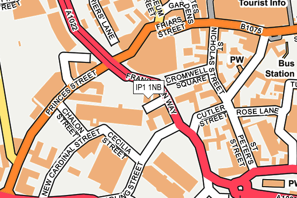 IP1 1NB map - OS OpenMap – Local (Ordnance Survey) IP1 1NB map - OS OpenMap – Local (Ordnance Survey)