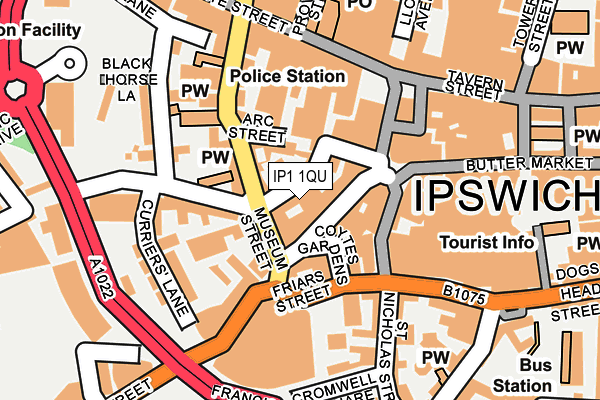 IP1 1QU map - OS OpenMap – Local (Ordnance Survey) IP1 1QU map - OS OpenMap – Local (Ordnance Survey)