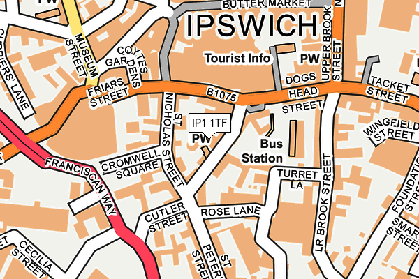 IP1 1TF map - OS OpenMap – Local (Ordnance Survey) IP1 1TF map - OS OpenMap – Local (Ordnance Survey)