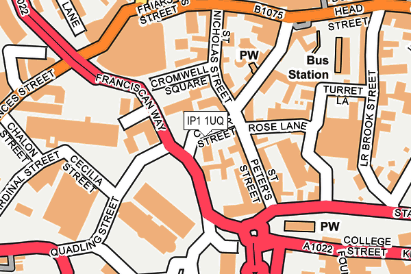 IP1 1UQ map - OS OpenMap – Local (Ordnance Survey) IP1 1UQ map - OS OpenMap – Local (Ordnance Survey)